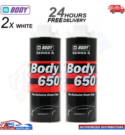 2x HB BODY 650 STON CHIP WHITE 1KG SCREW TOP CAN SERIES 6 - FAST DELIVERY
